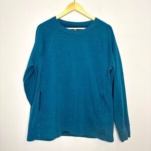 Kirkland Signature Women’s Teal Cozy Warm Comfy Fleece Sweater, Size L Outdoors